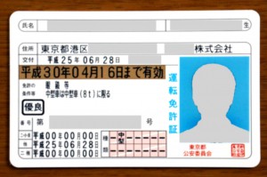 会社名入り免許証